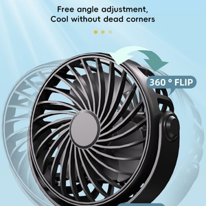 Portable 5V USB Rechargeable Mini Tabletop Fan with <b>Three</b>-Speed Hands-Free Design for Kids-Car & Outdoor Use Plastic Material - Product Image 3