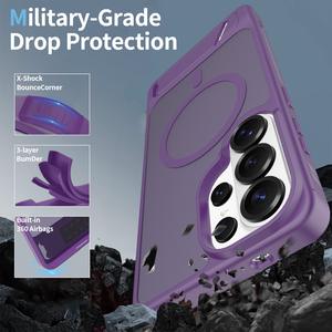 Funda Magnética para Teléfono <span class=keywords><strong>Samsung</strong></span> S26 Ultra S25, Carga Inalámbrica, Sensación de Piel, Antigolpes, con Soporte de Tira - Product Image 6