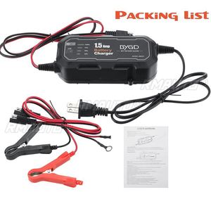 เครื่องชาร์จแบตเตอรี่รถยนต์ 12V 1.2A พร้อมหน้าจอสัมผัส ซ่อมแซมแบตเตอรี่แบบพัลส์ สำหรับรถยนต์และมอเตอร์ไซค์ ชาร์จเร็ว รองรับแบตเตอรี่แบบเปียกและแห้งชนิดตะกั่วกรด - Product Image 6