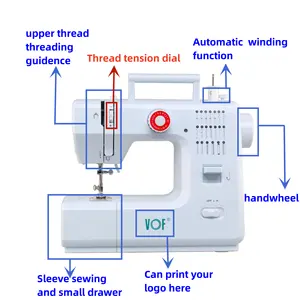 Maquinas de coser CE ET RoHS ev kullanımı yurtiçi dikmek kot FHSM-618 20 dikiş ev zikzak overlok mini dikiş makinesi