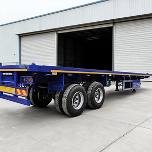 Semi-remorque <span class=keywords><strong>à</strong></span> plateau en acier <span class=keywords><strong>à</strong></span> 2 essieux de haute qualité fabriquée en Chine, taille personnalisée, <span class=keywords><strong>à</strong></span> <span class=keywords><strong>vendre</strong></span> - Product Image 4