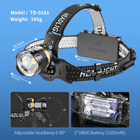 Lampe frontale LED rechargeable avec détecteur de mouvement, haute luminosité, torche frontale mains libres pour le camping en plein air, la randonnée, la course à pied, OEM ODM