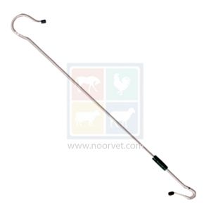 Instrumento veterinario de doble extremo de aluminio para pastores de 150cm de largo con modelo de cuello y pierna - Product Image 1