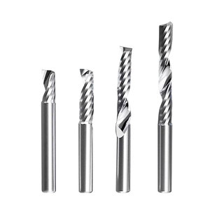Hot bán <span class=keywords><strong>CNC</strong></span> công cụ tùy chỉnh ODM/OEM thiếc-tráng vonfram thép duy nhất Flute End Mill 3.175 mét xoắn ốc <span class=keywords><strong>Router</strong></span> bit cho Acrylic - Product Image 1