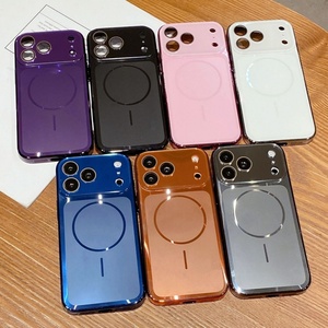 เคสโทรศัพท์มือถือเคลือบ AG คุณภาพสูง แข็งแรง แม่เหล็กดูดติดแน่น สำหรับ iPhone 18pro 17 16 15 14 13 Pro max ป้องกันเลนส์ - Product Image 1