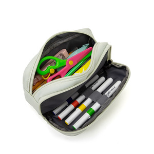 Sac de papeterie pour étudiants, trousse à crayons portable à fermeture éclair, grande capacité, en Nylon résistant à la saleté, multi-compartiments, pour l'école primaire - Product Image 5
