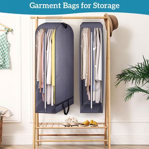 Fundas transparentes acolchadas para colgar ropa, bolsas de 43 pulgadas para guardar trajes en el armario con asas, fundas para abrigos - Product Image 5