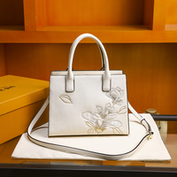 Sacs fourre-tout de luxe de grande qualité pour femmes, avec broderie, fermeture éclair, en PU, bandoulière, sacs à main élégants pour le bureau