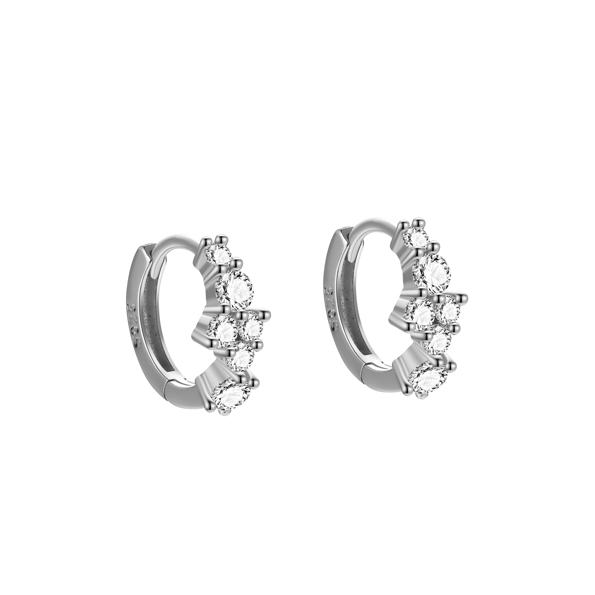 White Gold Hoop Earrings Small