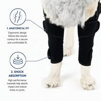 Attelle carpienne bilatérale respirante en néoprène pour chien avec éclisses métalliques amovibles, support articulaire pour pattes avant pour chiens en convalescence S/M/L/XL