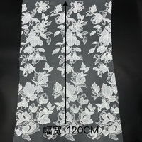 Nouveau tissu en organza brodé, dentelle soluble dans l'eau, dentelle blanche, maille, accessoires vestimentaires, tissu brodé pour robe de mariée
