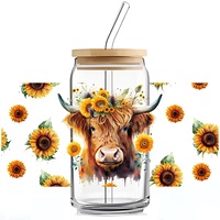 Porte-téléphone personnalisable pour bouteille en verre avec transfert UV Autocollants métalliques en vinyle 3D Boîte cadeau personnalisée auto-adhésive
