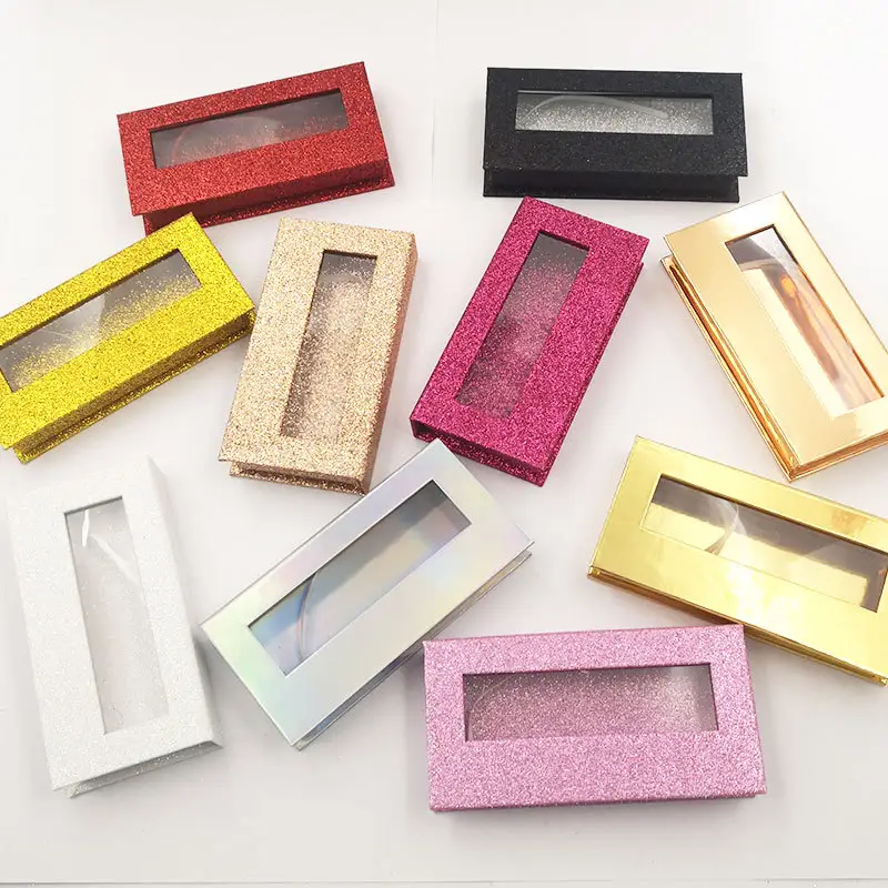 Factory direct supply customized sweet candy eyelash case dark pink lash box eyelash box packaging bulk