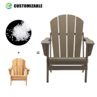 Chaise Adirondack moderne MEISEN M015-896 en HDPE - Fauteuil inclinable pliable durable et écologique pour les villas de plage, les parcs et la pêche