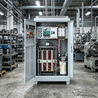 Stabilisateur de tension triphasé 80-300 kVA - Affichage LED - Démarrage automatique/manuel - Fonctionnement continu sans surveillance - Haute efficacité