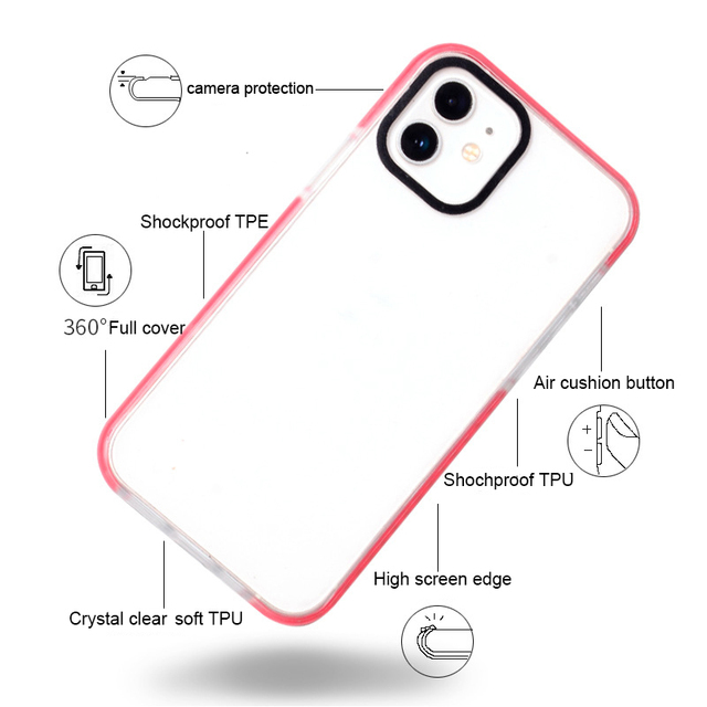 2022 Hot Selling Blank Soft Custom Uv Printing Tpe Tpu Transparent Bumper Phone case for iphone 13 and for samsung
