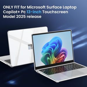 Coque rigide transparente en plastique pour ordinateur portable <span class=keywords><strong>Microsoft</strong></span> Surface Laptop 13 pouces 2025 Windows 11 Modèle 2095 - Product Image 5