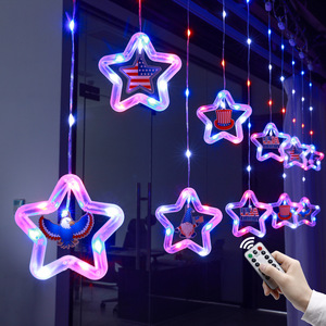 DAMAI USA Independence Day Flag Eagle America National Day Luminous <b>Star</b> <b>Lights</b> 4th of July Decor Wall Hanging Decor LED <b>Lights</b> - Product Image 1