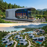 Maison Capsule Spatiale Préfabriquée Modulaire 28 Anti-Sismique 7 Degrés Design Moderne pour Villa & Hôtel Chambre Individuelle avec Balcon