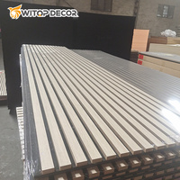 Solution acoustique en bois Panneaux acoustiques en feutre PET en fibre de polyester 100% Panneaux acoustiques d'absorption acoustique