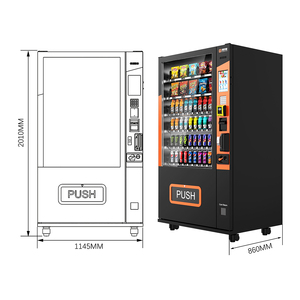 JSK Vending Machine for Foods and Drinks with <strong>Card</strong> Reader and Change <strong>Dispenser</strong> for Cold Water and Refrigerated Snacks - Product Image 5