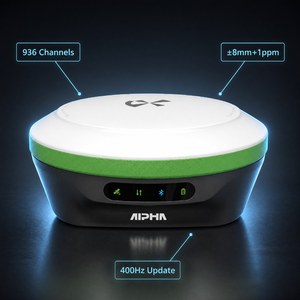 อุปกรณ์สำรวจ Alpha Model T RTK GNSS Linux ความแม่นยำ 8 มม.+1ppm พร้อม IMU ตรวจจับความเอียง 0-70 องศา มาตรฐานกันน้ำ IP67 รองรับ 4G ESIM ความถี่ 400Hz - Product Image 1