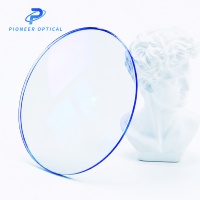 Lentilles optiques unifocales Pioneer Optical 1.56 1.60 1.67 1.74 HMC Blue Cut deux pièces 70/65mm SHMC anti-lumière bleue UV420
