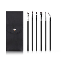 Set kuas rias mata presisi detail 6 buah Set kuas rias Eyeliner tipis Prima