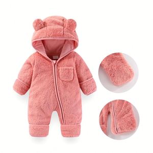 Mono de invierno de lana para bebé, mono cómodo y esponjoso con dibujos animados, para 0-18 meses - Product Image 4