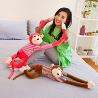 Rouge Bleu Long Bras Singe Singe En Peluche Jouets Dessin Animé Singe Animal En Peluche Jouet Oreiller Chimpanzé En Peluche Poupée Cadeau pour Enfants 70cm