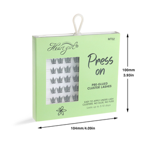 ขนตาปลอมแบบกดติดเอง วัสดุ PET กาวในตัว 6 แถว กันน้ำ น้ำหนักเบามาก แถบผ้าฝ้ายสีดำ - Product Image 6