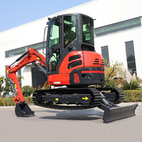 Mini-excavatrice CT10GB de 0,89 tonne avec moteur à essence BRIGGS de 8,8 kW, profondeur de creusement de 1520 mm, faible niveau sonore pour une utilisation en jardin et en ferme