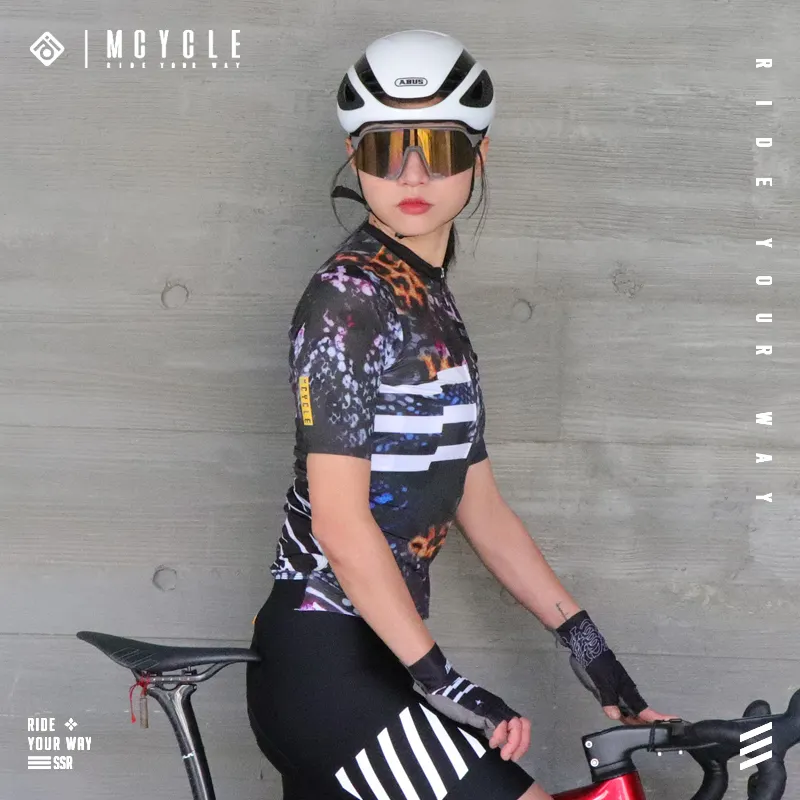 Mcycle-Camiseta de ciclismo personalizada para mujer, jersey de manga corta para bicicleta, ropa de verano