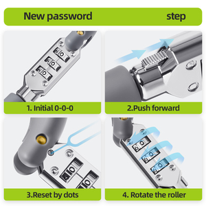 Práctico Paraguas automático reflectante hebilla de apertura bloqueo de contraseña tablero recubierto negro automático regalo de negocios para adultos - Product Image 6