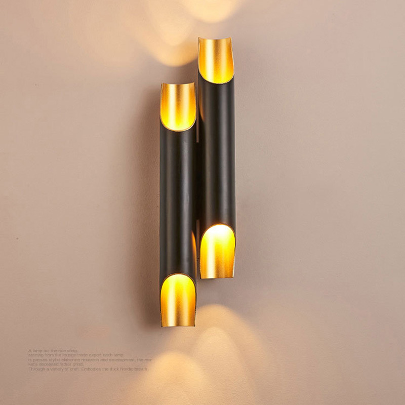 Nordic Wall Mounted Light Home Corridor Indoor up down Lighting Wall Sconce Fixture Modern led Gold Wall Lamps