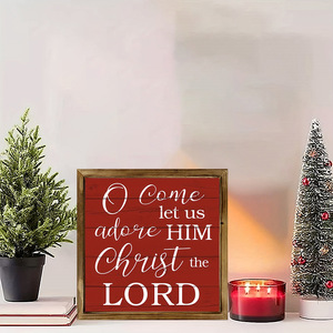 Decoraciones navideñas en stock, decoraciones para la sala de estar, colgantes navideños para puertas, marcos de fotos de madera para mesa, adornos, y - Product Image 2