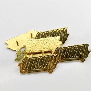 Étiquettes de vêtements et étiquettes typographiques en métal doré gravées au laser, 3D en relief, lavables, pour vestes et vêtements - Product Image 3