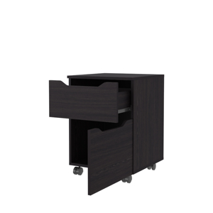 Newriver Nightstand 1 Door 1 <b>Drawer</b> Wengue Finish Bedroom <b>Storage</b> - Product Image 2