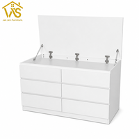 Armoire de rangement en bois de style moderne à 8 tiroirs avec compartiments cachés pour chambres, salons et hôtels