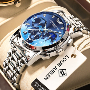 Nuovo orologio al quarzo di moda alla moda dal vivo popolare calendario luminoso maschile, luna e stelle - Product Image 2