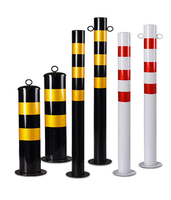 Poteaux de signalisation routière LUHU en acier inoxydable verrouillables, pour parking, sécurité, signalisation de circulation, balisage/barrières lumineuses haute intensité