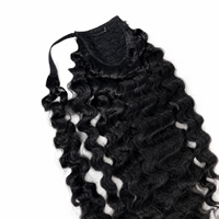 Vente en gros usine : Perruque queue de cheval ondulée bouclée à clips, en cheveux humains vietnamiens doublement étirés et teints, pour femmes