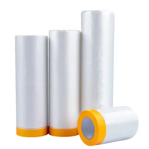 YOUJIANG Pre-taped Automobile Painting Protective Car Masking Film Tape For Spray Painting