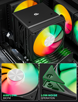 Refroidisseur CPU upHere UE2 Elite ARGB 6 caloducs, double tour minimaliste, ventilateur PWM 120 mm pour Intel LGA 1700 1851 AMD AM5 AM4