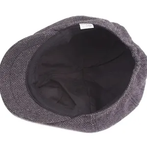 Klassische Vintage Retro Tweed 6-Panel Winter Outdoor Unisex Flatcap mit Schirm - Product Image 5