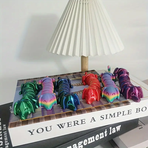 Modèles de jouets pour enfants en plastique imprimés en 3D, animaux et dinosaures créatifs et décoratifs, articulés, pour le soulagement du stress et le divertissement - Product Image 4