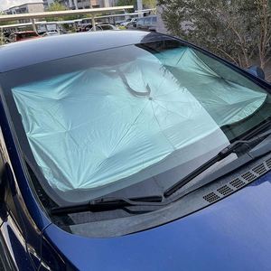 Custom Portable <b>Folding</b> Retractable Windshield Sunshade Umbrella for Car Front Window - Product Image 4