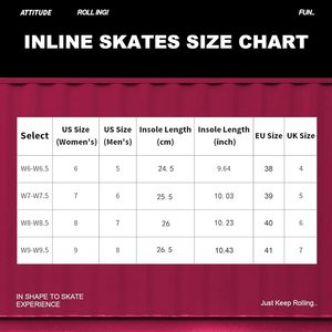 Patines en Línea PRO <span class=keywords><strong>para</strong></span> Mujeres Adultas - Rodamientos ABEC-9 con Forro Transpirable <span class=keywords><strong>para</strong></span> Hombre y Mujer, Freno Opcional, Talla W 6-9, Negro - Product Image 6