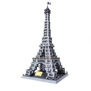 Wange 5217 Blok Bangunan Arsitektur Menara Eiffel Prancis Model Kreatif untuk Hadiah Anak-anak Mainan Bangunan
