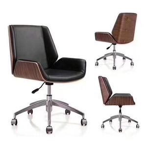 Chaise de bureau classique au design exécutif moderne personnalisable, pivotante, en cuir PU, avec vérin à gaz, <span class=keywords><strong>base</strong></span> en aluminium, manuelle, pour E-Sports et usage familial - Product Image 4
